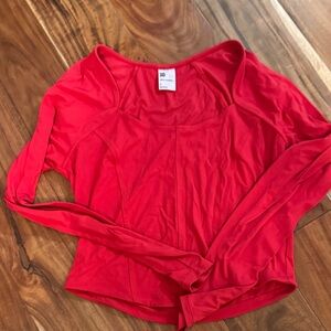XOXO Vibrant Red Long Sleeve Women's Top